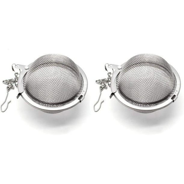 2X Tea Strainer Mesh Ball Tea Infusers with Extended Chain Brew Loose Tea Spices 2X Tea Strainer Mesh Ball Tea Infusers with Extended Chain Brew Loose Tea Spices